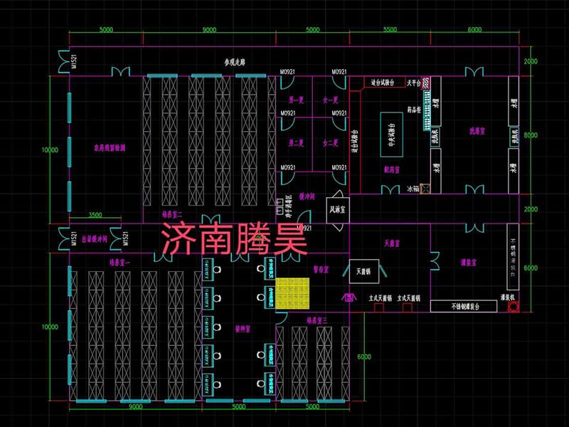 1000平米叼嘿下载视频室平面设计图